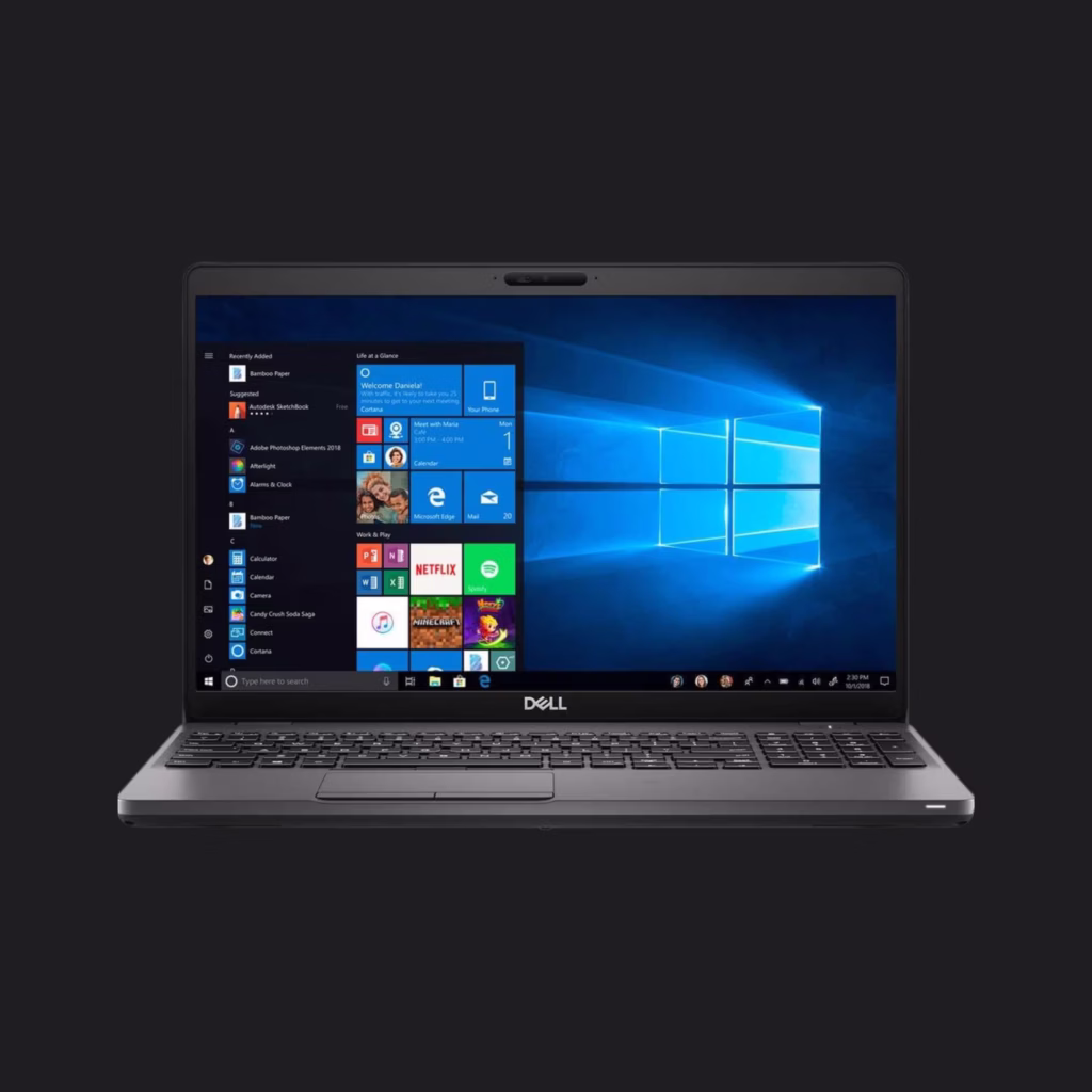 Dell Latitude 5500 Intel Core i5-8265U Processor, 8GB RAM, 256GB SSD, 15.6″ FHD Display, USB-C, HDMI, Backlit Keyboard, Business-Class Security